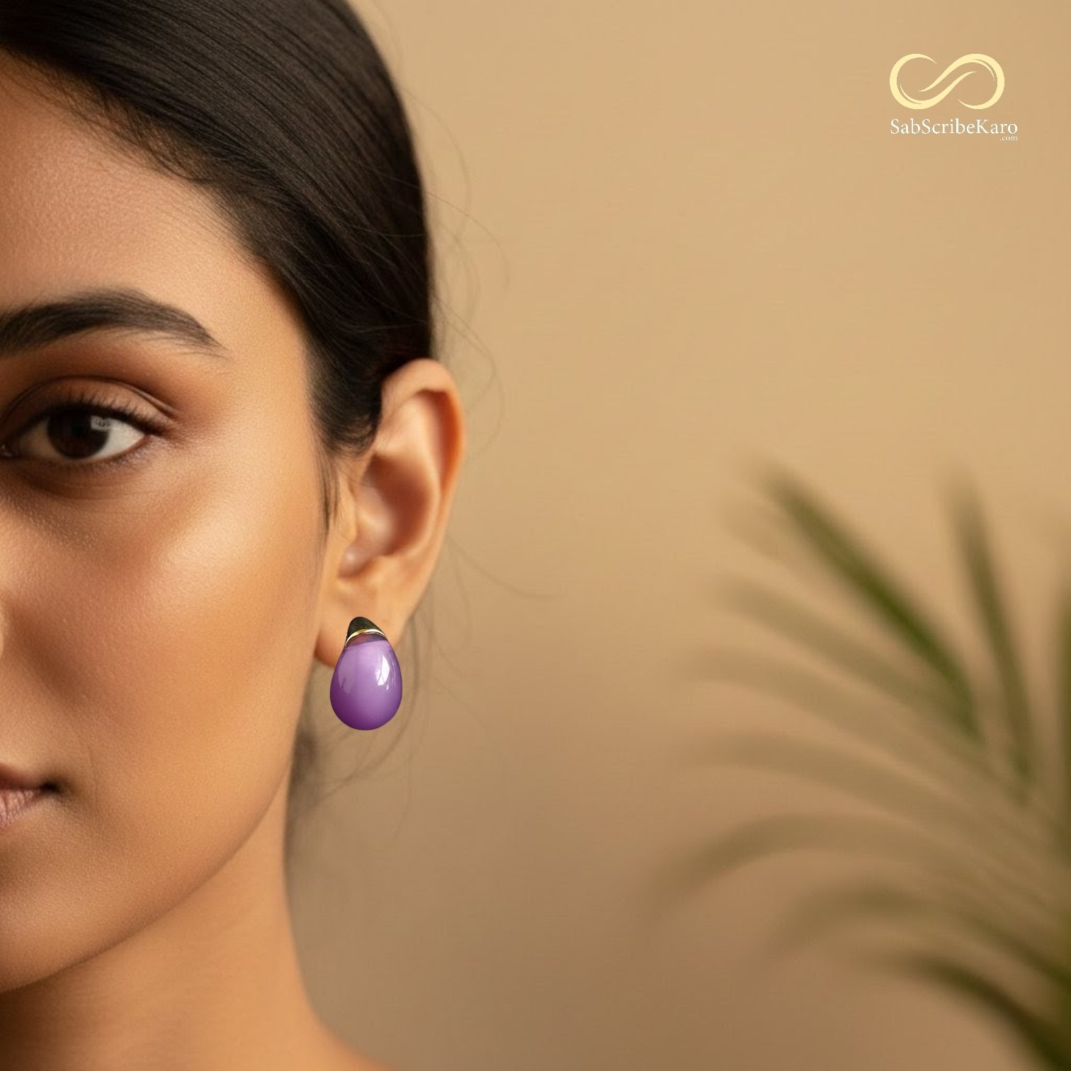 Lilac Opaque Resin Studs - Image 2